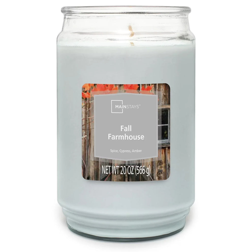 Fall Farmhouse scented Single wick candle 20 oz